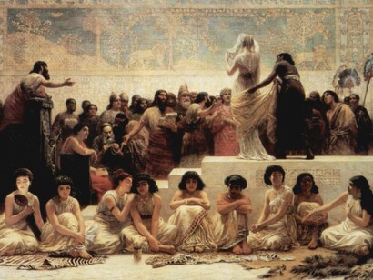 «El mercado de esclavos de Babilonia» (1875), Edwin Long