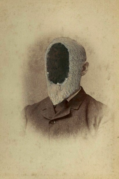 Tom Butler, Call, 2011, Gouache on Albumen print, 16.5 x 10.5 cm