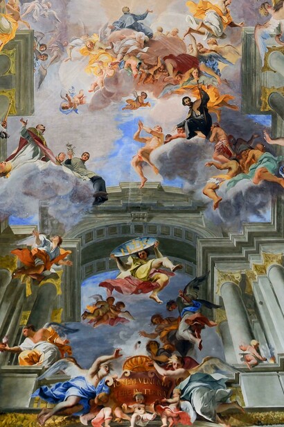 Andrea Pozzo, "Apoteosi di Sant’Ignazio", 1692-1702, navata centrale chiesa di Sant’Ignazio Campo Marzio, Roma, Italia