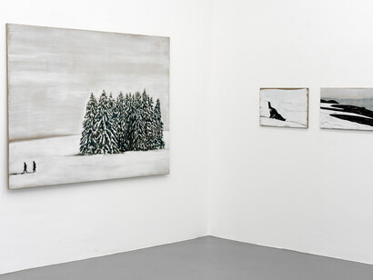 Dieter Mammel, Snow, exhibition view. Courtesy of Galerie Poll