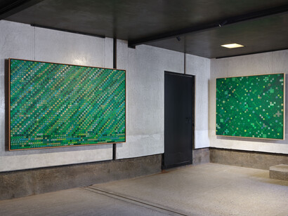 Cosmotechnics: Ding Yi as a planetary code, vista della mostra. Cortesia della Fondazione Querini Stampalia