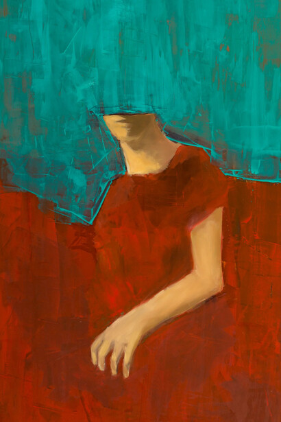 Carolina Convers, Blue and orange horizon, 2025. Courtesy of Beatriz Esguerra Art