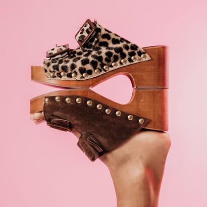 Zoccoli dal plateau iconico firmati Stringart