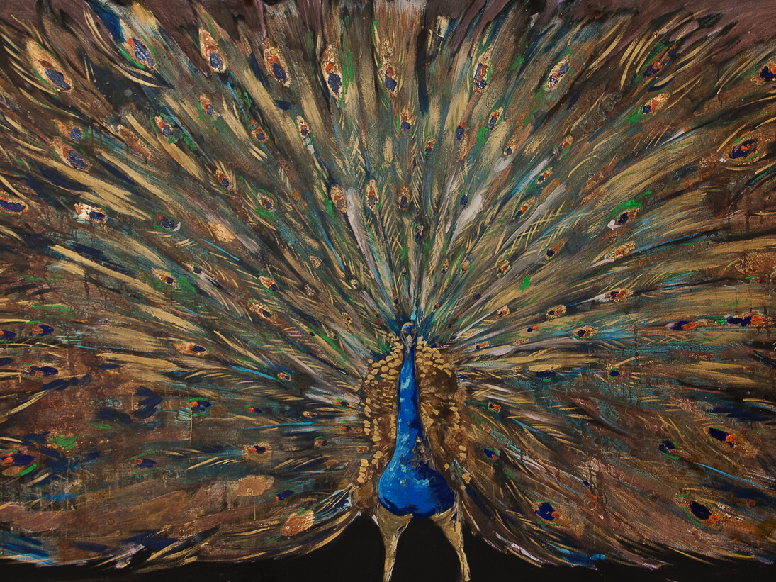 Il re dei giardini, 250x150 cm, mixed media on canvas, 2016. Courtesy of Maddox Gallery