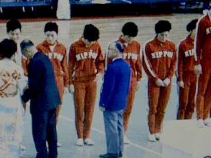 On October 23, 1964, Japan defeated the Soviet Union in straight sets to win the women’s volleyball gold medal at the Tokyo Olympic Games, held at Komazawa Olympic Park, Japan