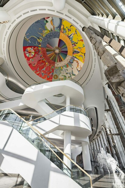 Alex Janvier, Morning star. Gambeh then, exhibition view. Courtesy of Canadian Museum of History
