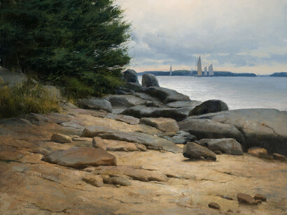 Donald Demers, Littortal Paths, Oil on Canvas, 16 x 20 inches