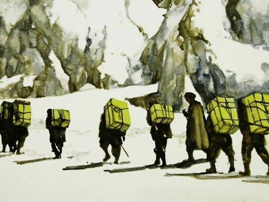 Chiara tagliazucchi, portatori, 35x45 cm