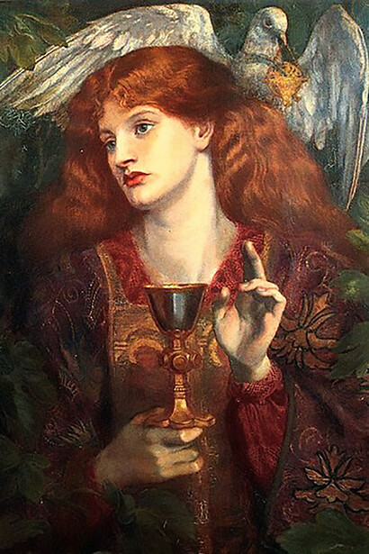 Dante Gabriel Rossetti, The Damsel of the Sanct Grael, 1874