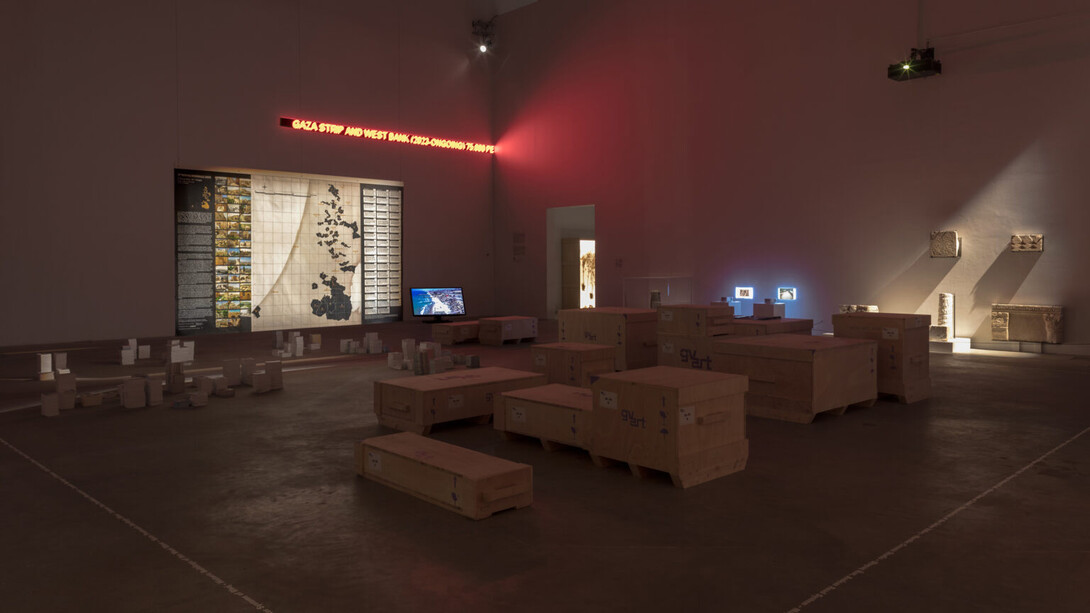 Gaza, the future has an ancient heart, exhibition view. Courtesy of Fondazione Merz