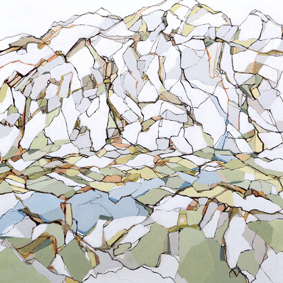 Darthea Cross, Through the Valley, 30x30, acrylic on canvas