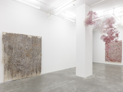 Igshaan Adams, Verkenning, exhibition view. Courtesy of Casey Kaplan Gallery