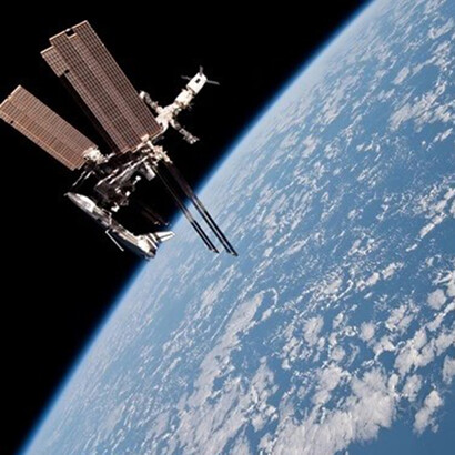 Foto della stazione spazione russa MIR (Nasa)