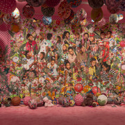 Ebony G. Patterson, . . . they were just hanging out . . . you know . . . talking about . . . ( . . . when they grow up . . .), 2016. Courtesy of High Museum of Art