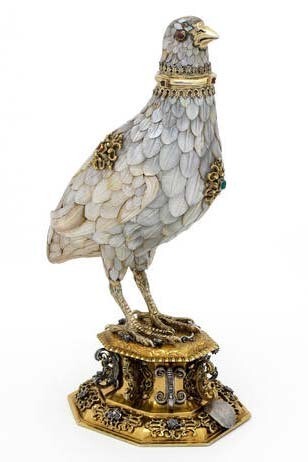 Partridge cup, 1598 – 1602, Nuremberg, Germany. Museum no. Loan:Gilbert.60:1, 2-2008. © The Rosalinde and Arthur Gilbert Collection on loan to the Victoria and Albert Museum