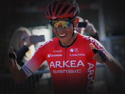 Nairo Quintana celebra una victoria con el Arkea-Samsic