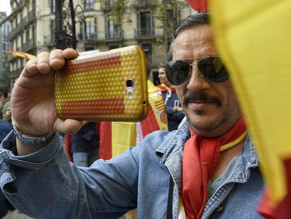 Manifestación en Barcelona por la unidad de España