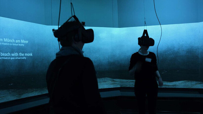 At the beach with the monk. Courtesy of Alte Nationalgalerie