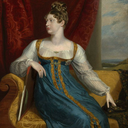 After Goerge Dawe Princess Charlotte in her Russian style dress 1817
