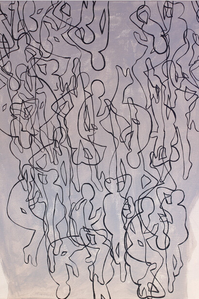 Laura Zeni, Geometrie Femminili, 2015, acrylic on canvas, 100 cm x 120 cm