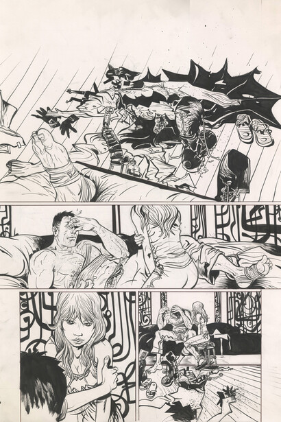 Paul Pope, Batman year 100, 2025. Courtesy of Philippe Labaune Gallery