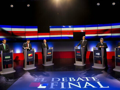 Debate televisado de la primera ronda para las elecciones presidenciales
