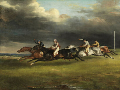 Théodore Géricault, Course de chevaux, dit Le Derby d'Epsom, 1821. Paris, musée du Louvre © RMN-Grand Palais (musée du Louvre) / Philippe Fuzeau