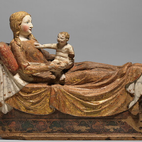 Maria im Wochenbett, Köln, um 1340. Mit freundlicher genehmigung des Germanischen Nationalmuseums