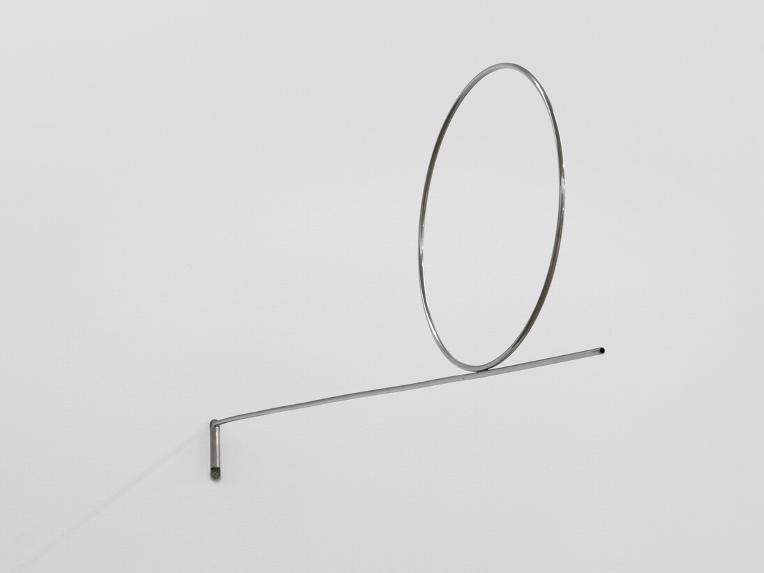 Luciano Fabro, Ruota (Wheel), 1964, Chrome steel, 23 9/16 x 74 x 9/16 in. (60 x 188 x 1.5 cm), 
No. 16754