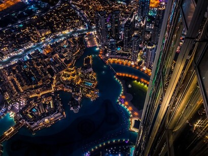Dubai cityscape captured in a mesmerizing night timelapse