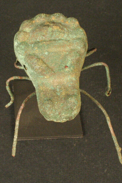 Figurilla zoomorfa: araña

Materiales: Metal

Tardío 0 - 500 d.C. Estilo Vicus/Moche.

Medidas: 57 mm de alto x 35 mm de ancho