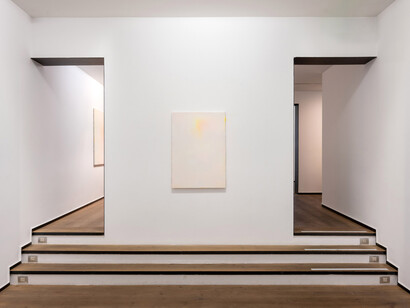 Din Matamoro, El viento y la pintura, vista de exhibición. Cortesía de la Galería Rafael Pérez Hernando