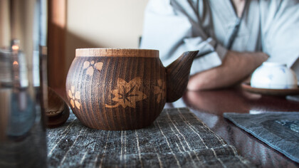 La cerimonia del tè in una "ryokan", tipica casa Giapponese