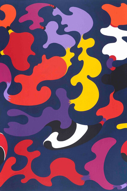 Mauro Perucchetti, Untitled, 2018. Acrylic on canvas mounted on board, 142 x 200 cm