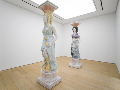 Rachel Feinstein, Fates, exhibition view. Courtesy of Gagosian Gallery