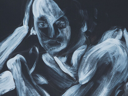 Simona Liberati. “Marlene Dumas” - Acrilico su carta, cm 100x70
