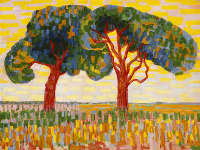 Jacoba van Heemskerk, Zwei Bäume, 1908-1910. Öl auf Leinwand, 73,2 x 91 cm. Gemeentemuseum Den Haag, Den Haag