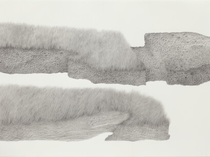 Jane Dixon, Landscape, 2013, Graphite frottage and pencil on paper, 56 x 76 cm, © Courtesy of the artist and Alan Cristea Gallery