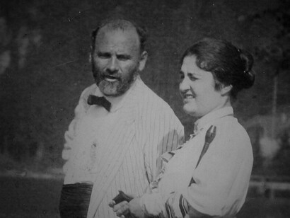 Friederike Maria Beer-Monti and Gustav Klimt in Weißenbach am Attersee, summer 1916