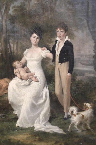 Matteoti- Fanny y dos de sus hijos, Auguste y Eugène Dervieu du Villars