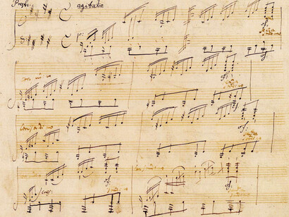Partitura original del «Claro de Luna» de Beethoven