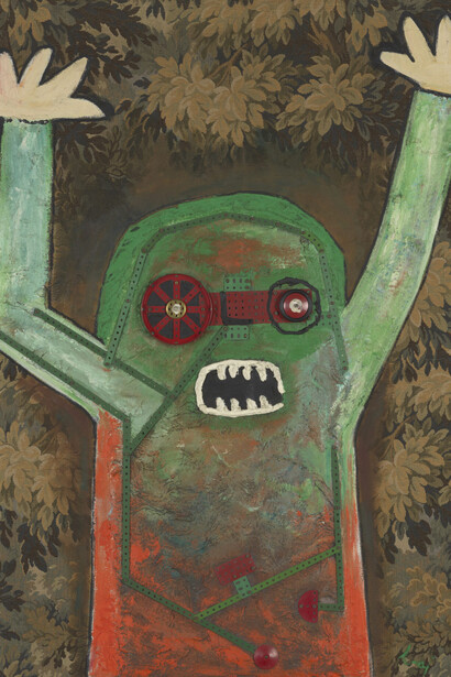 Enrico Baj, Fire! Fire! (detail), 1963–64. Courtesy of Frist Art Museum