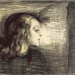 Edvard Munch (1863 - 1944), The Sick Child I, 1896, Print, colour lithograph on paper, 42.1 x 56.3 cm, Collection: Scottish National Gallery of Modern Art, purchased 1981, Photo: Antonia Reeve