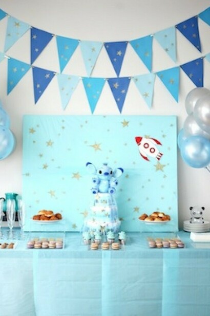 Decoración para un baby shower de niño