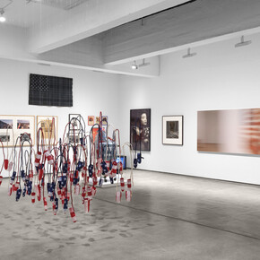 Various artists, Flags, exhibition view. Courtesy of Paula Cooper Gallery
