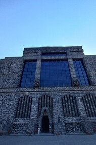 Museo Diego Rivera-Anahuacalli, fachada principal, 2022, ubicado en la alcaldía Coyoacán en la Ciudad de México, México