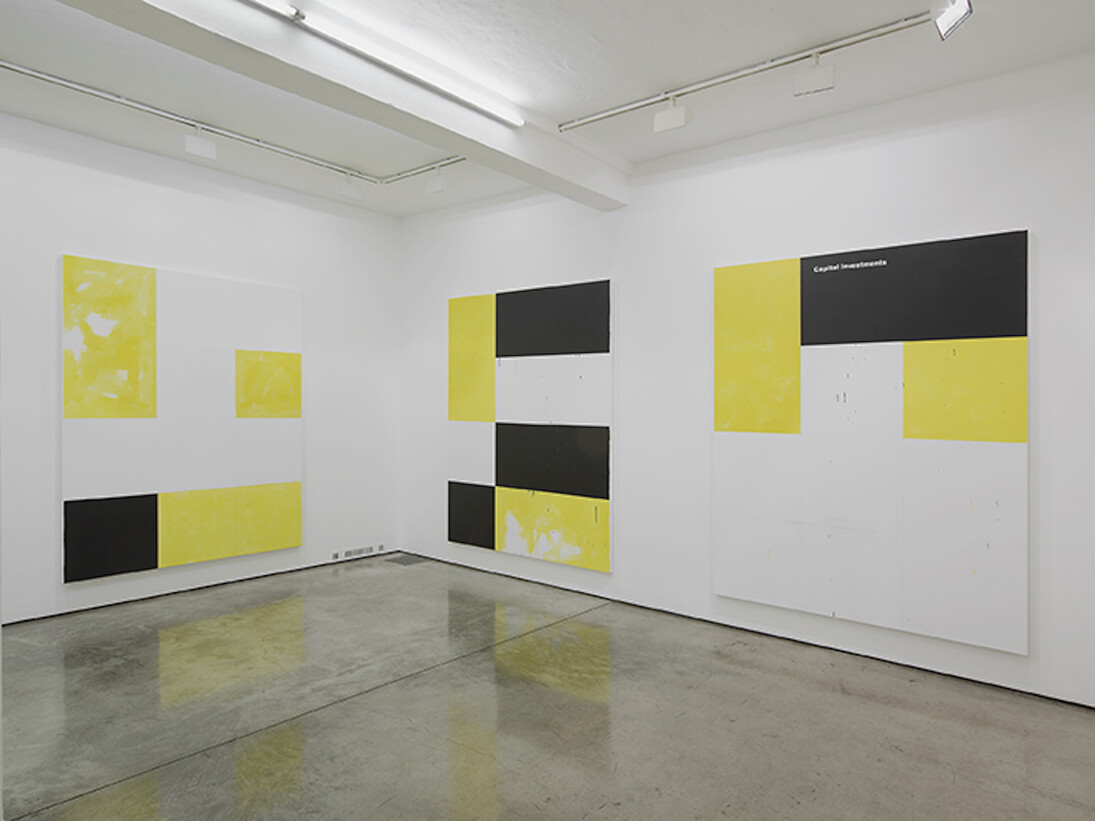 Gardar Eide Einarsson and Oscar Tuazon, Exhibition view. Courtesy of Maureen Paley