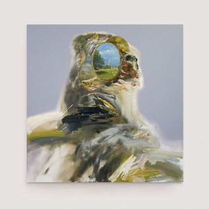 Flesh to the Frame, the Paranoia Diva, 2017. Oil and acrylic on canvas, 152 x 152 cm