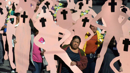 Ciudad Juárez. Manifestación de recuerdo a las mujeres desaparecidas