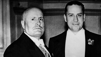 Benito Mussolini junto al conde Galeazzo Ciano, yerno del dictador italiano
